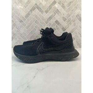 Nike React Infinity Run Flyknit 3 Running Shoe Triple Black DH5392-005 Mens 12.5
